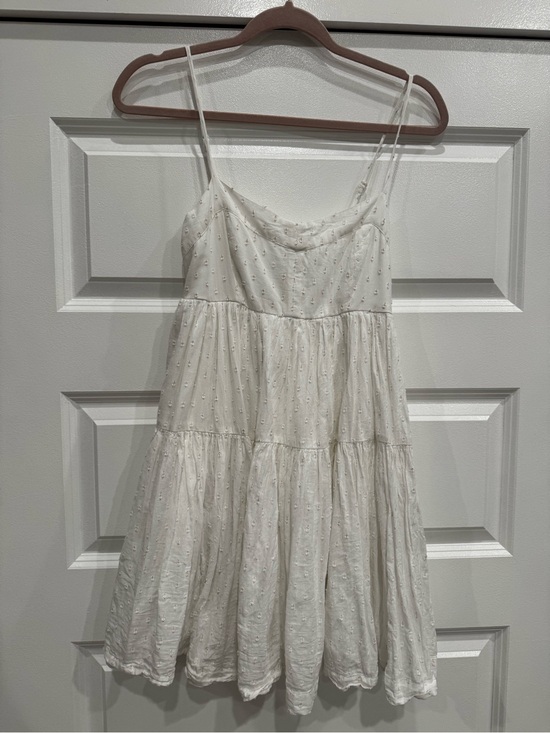 American Eagle Outfitters Dresses & Skirts - American Eagle Outfitters White Eyelet Tiered Mini Dress